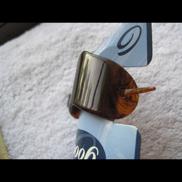 Goody 1999 Plastic Hair Barrette Stick Through Pin Heart Tortoiseshell Brown - Picture 2 of 7